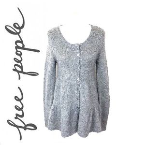 Free People Women's Tiered Button Down Cardigan M